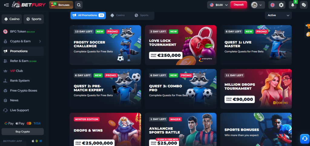 betfury promos
