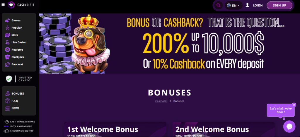 casino bit promos