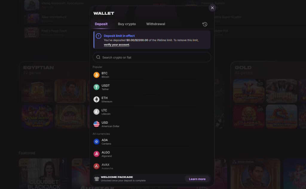 payment options cloudbet