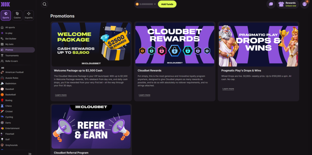 cloudbet promos