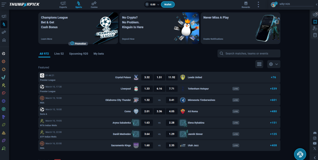 thunderpick bookmaker