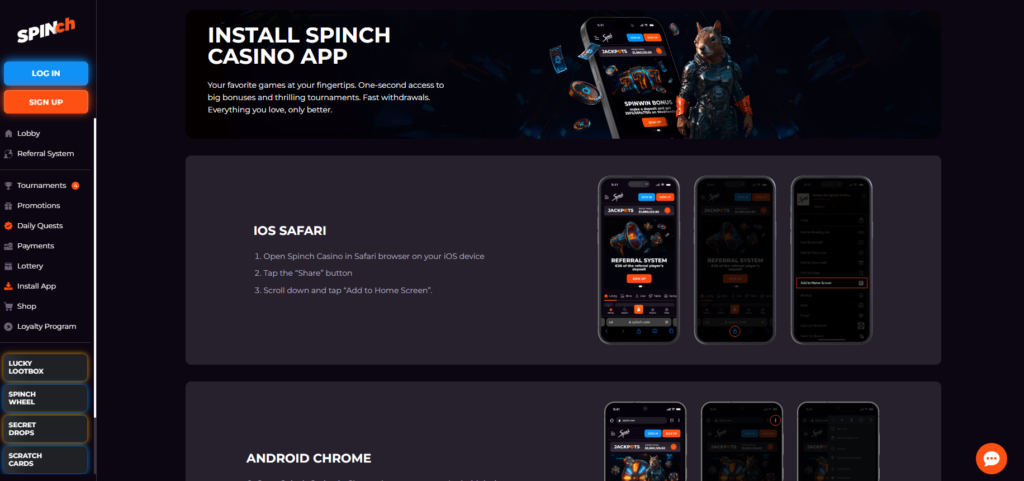 spinch mobile