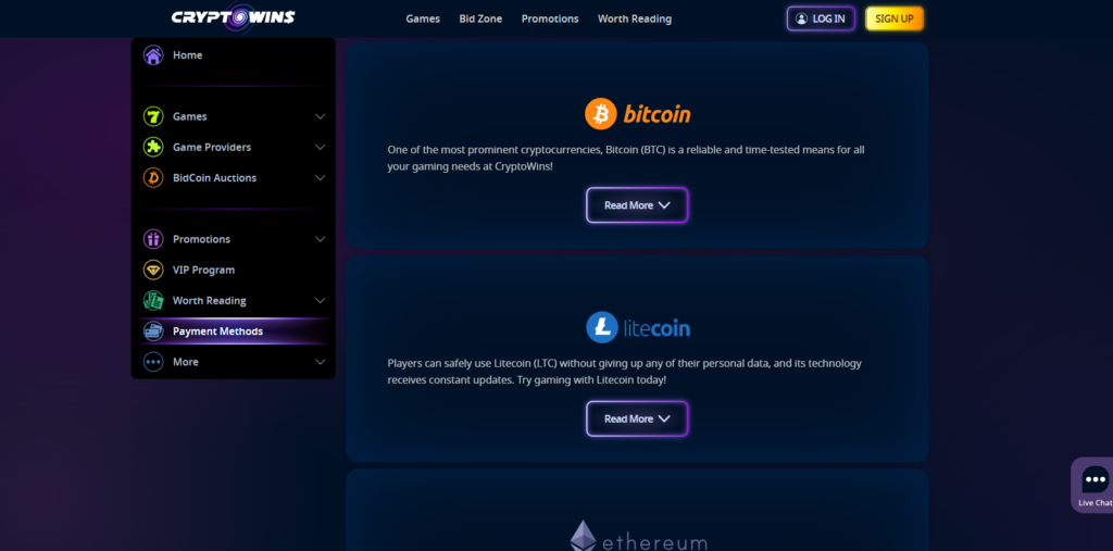 cryptowins payments