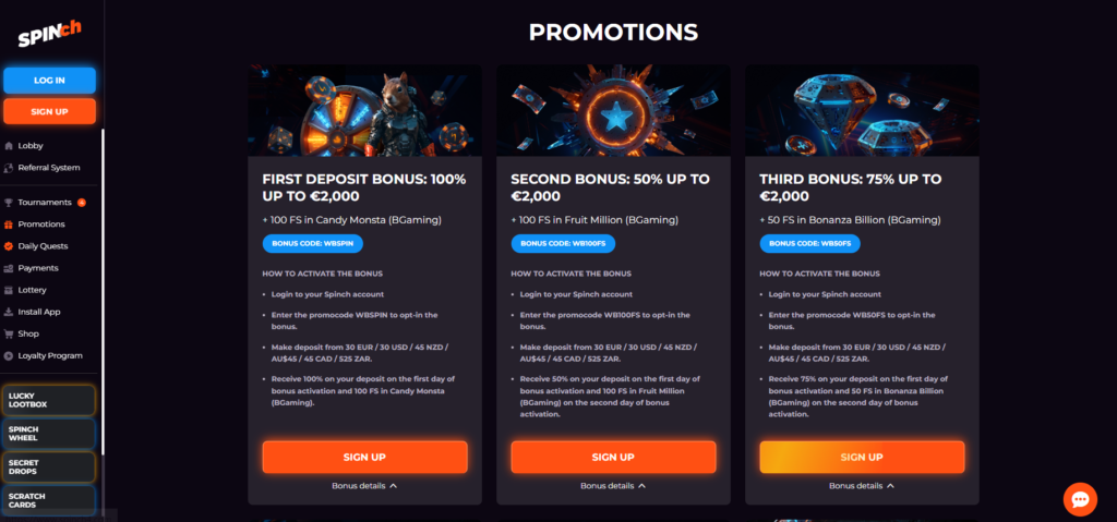 spinch promos