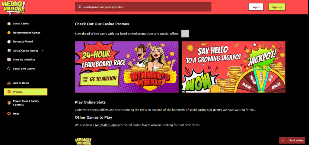 hello millions promos