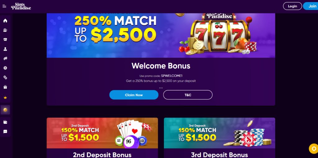 slots paradise promos