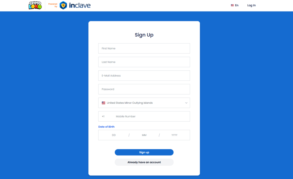 crypto loko registration