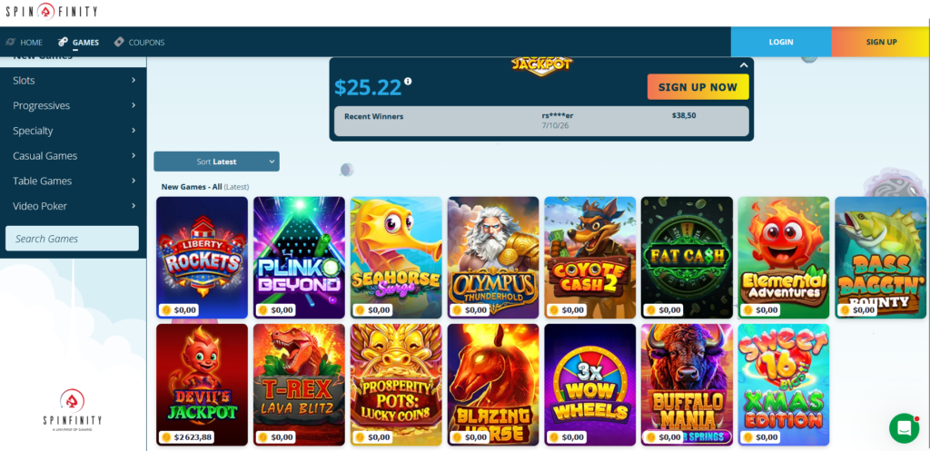 spinfinity games