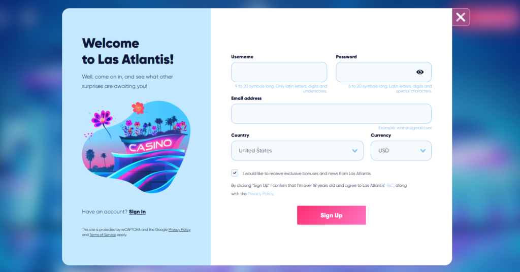 las atlantis registration